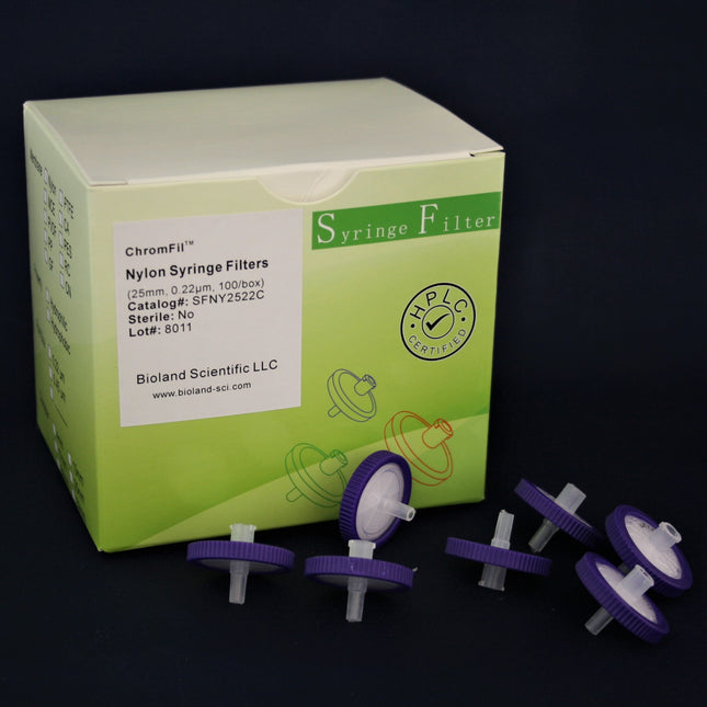 25mm Nylon Syringe Filters (Non-sterile, 0.22um pore size)
