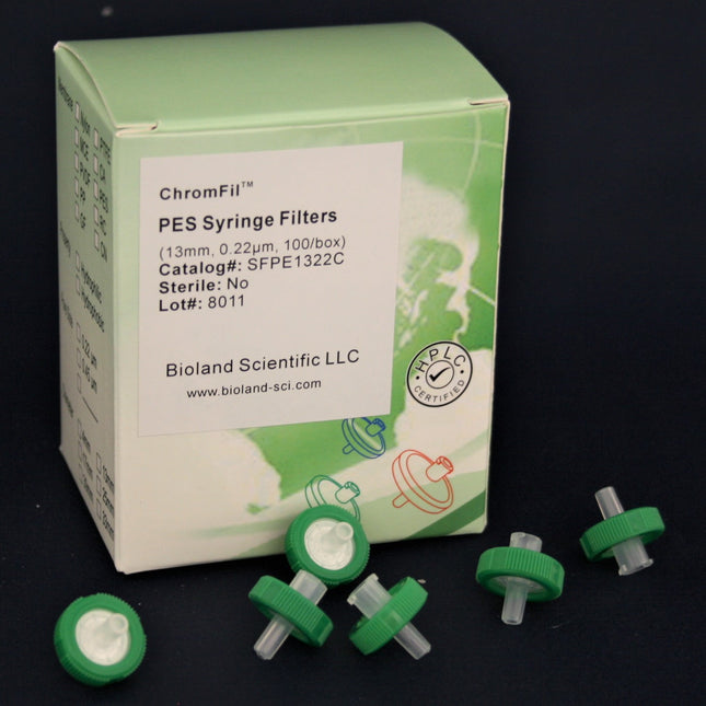 13mm PES Syringe Filters (Non-sterile, 0.22um pore size)