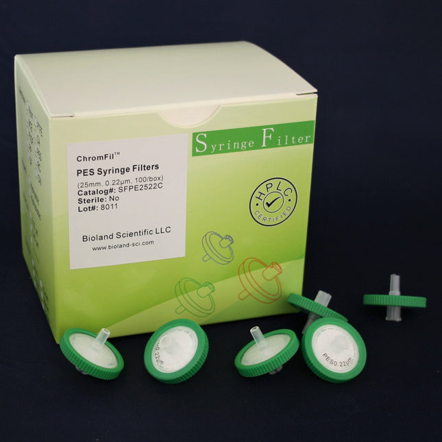 25mm PES Syringe Filters (Non-sterile, 0.22um pore size)