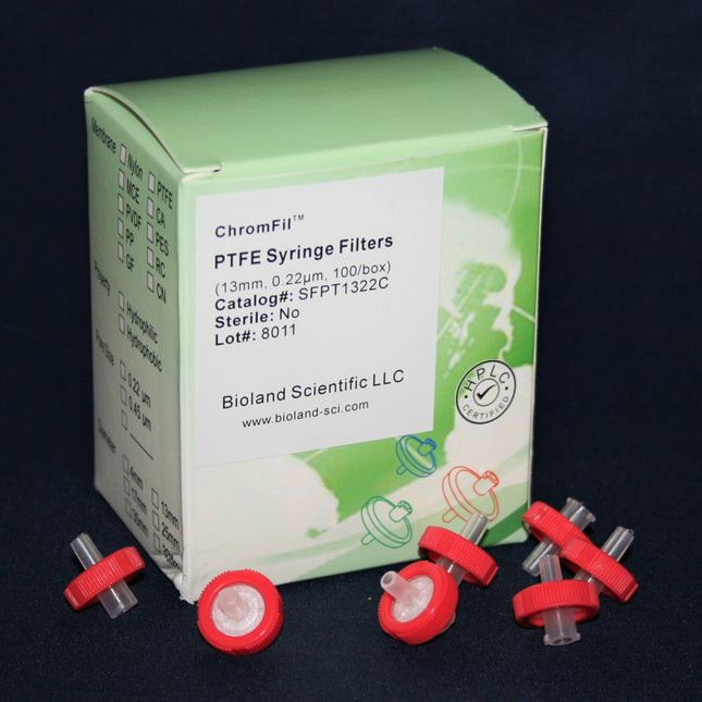13mm PTFE Syringe Filters (Non-sterile, 0.22um pore size)