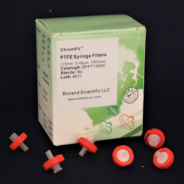 13mm PTFE Syringe Filters (Non-sterile, 0.45um pore size)