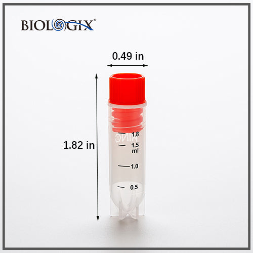 CryoKing 2ml Internal Thread Cryovial, Sterile, White Cap (100 Count)