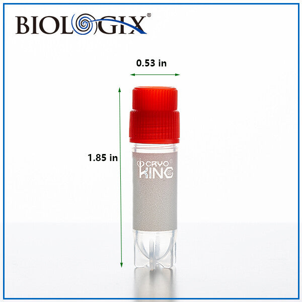 CryoKing 2ml External Thread Cryovials, Sterile, White Cap (100 Count)