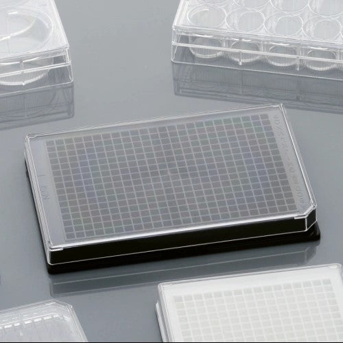 384-well Cell Culture Black Plate (Sterile, Flat, Non-TC,100/cs)