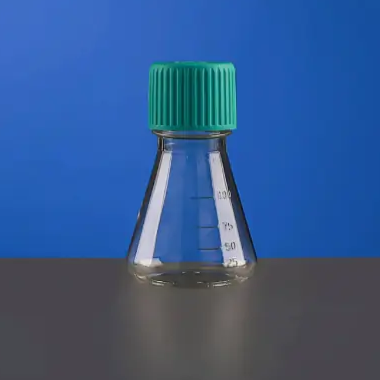 125-1000 mL PC Erlenmeyer Flasks, with Baffles, Vent Filter Caps, Sterile