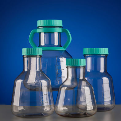 2L High Efficient Erlenmeyer Flask, Baffle, Vent, Sterile (4 Count)