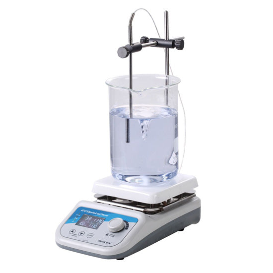 Hot Plate Magnetic Stirrer w/ Temperature Sensor & Support Clamp