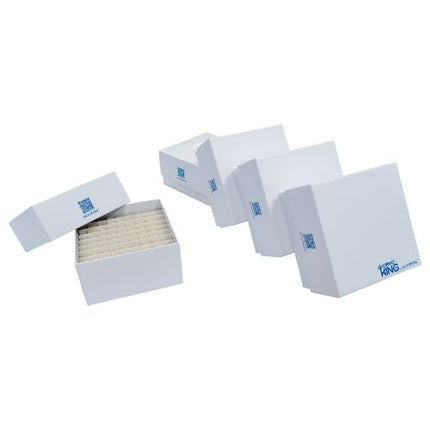81-well, 3-in White Coated Cardboard Freezer Boxes (10 Count)