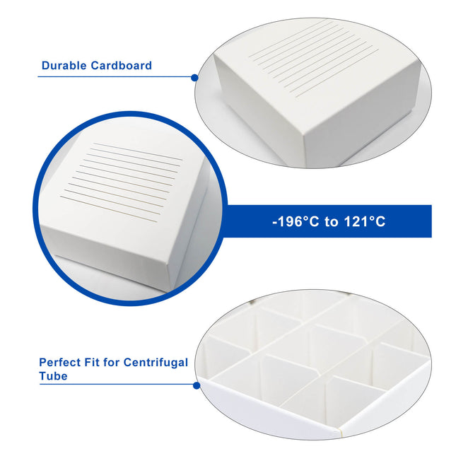 36-Well Cardboard Freezer Box for 15ml Tube (10/pk)