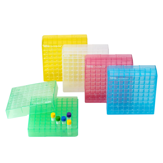 81-Well Plastic Freezer Boxes - Polypropylene (5 Count)