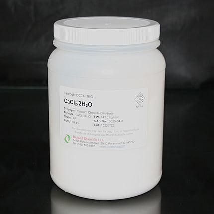 Calcium Chloride Dihydrate (CaCl2.2H2O, AR Grade, 500g - 5kg)