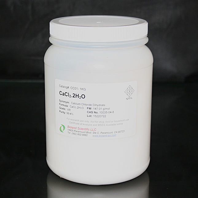 Calcium Chloride Dihydrate (CaCl2.2H2O, AR Grade, 1 kg)
