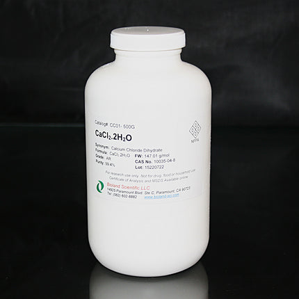 Calcium Chloride Dihydrate (CaCl2.2H2O, AR Grade, 500 g)