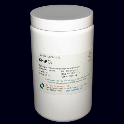 Potassium Phosphate Monobasic (KH2PO4, AR Grade, 500 g)