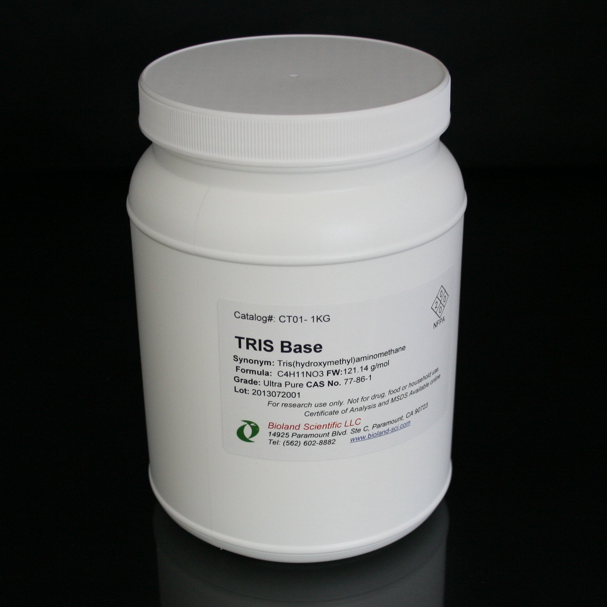 Tris Base (Ultrapure, 1 kg) – Bioland Scientific LLC