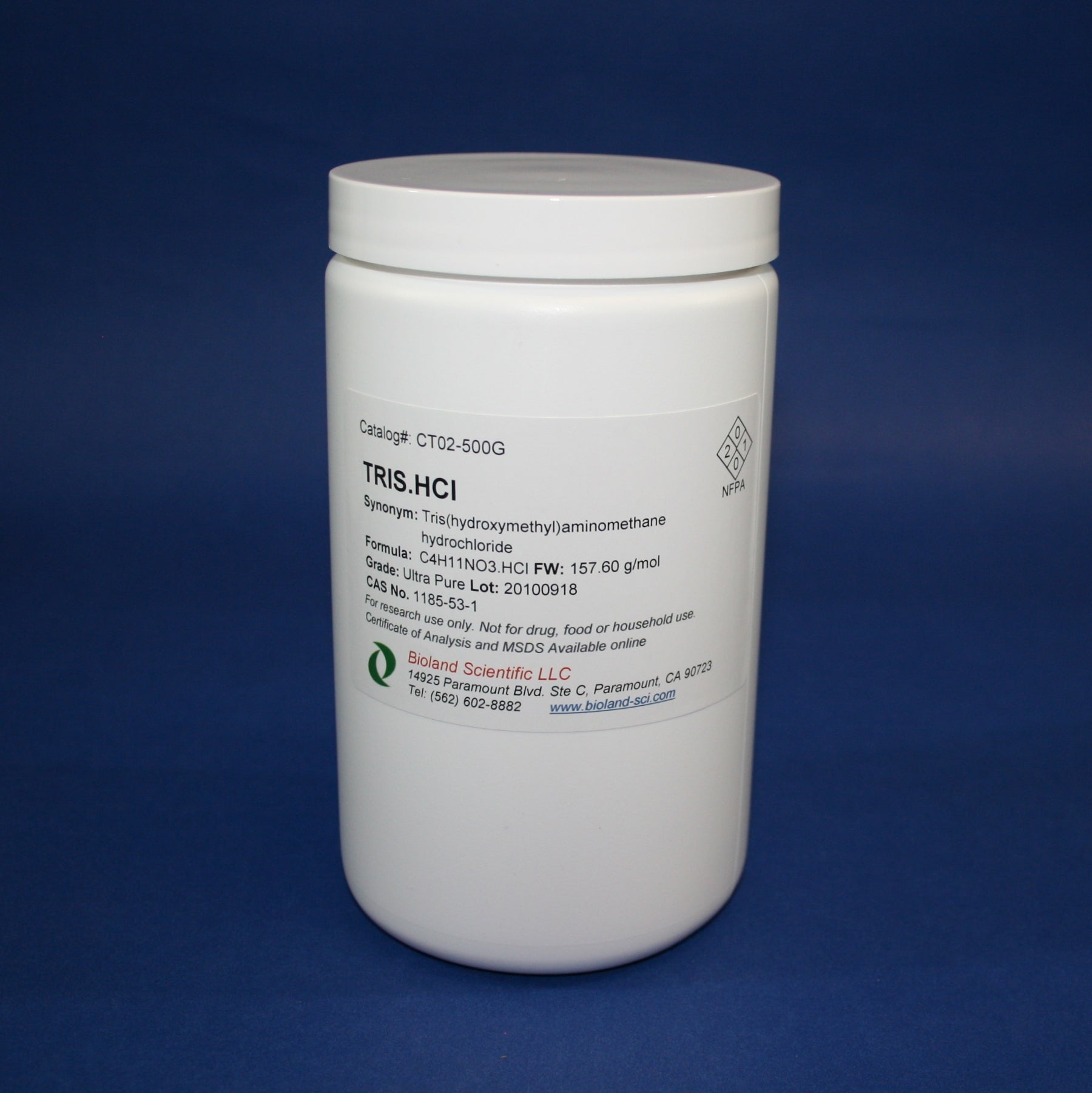 Tris.HCl (500 g) Bioland Scientific LLC