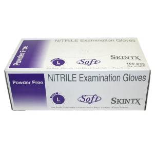 Soft Nitrile Examination Gloves - Large, Powder-Free