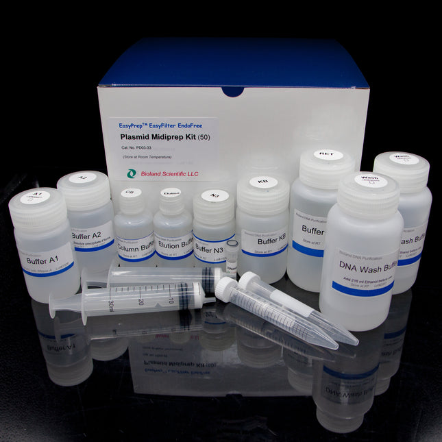 Endofree EasyFilter Plasmid Midiprep Kit (25 Preps)