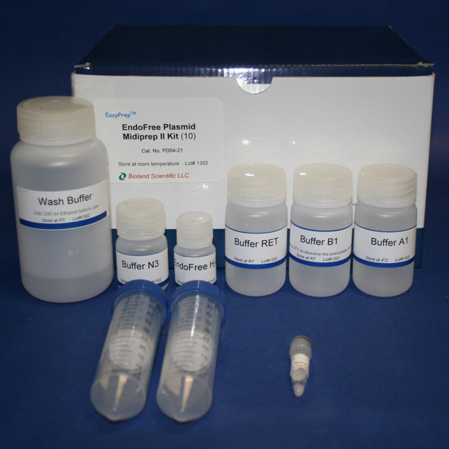 Endofree plasmid midiprep II kit (10 Preps)