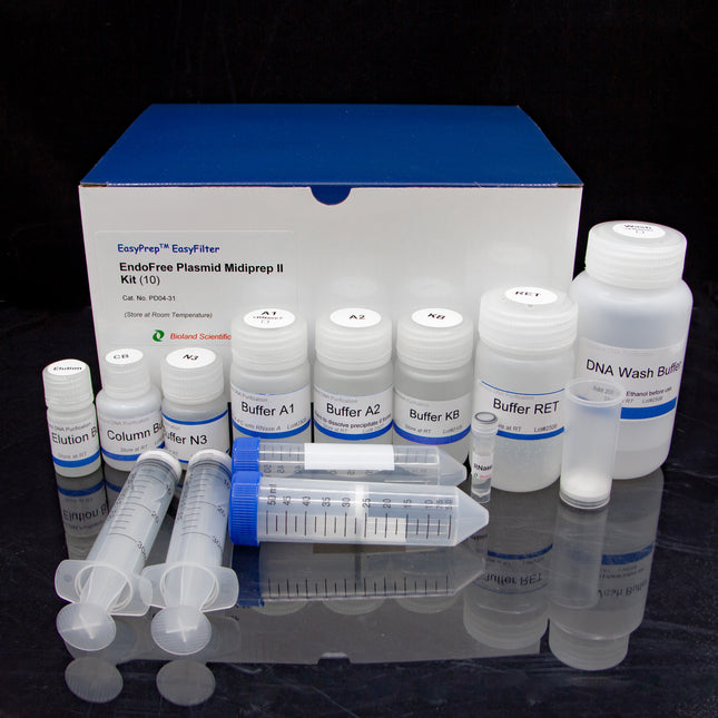 Endofree ezFilter plasmid midiprep II kit (10 Preps)