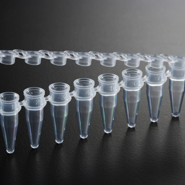 0.2ml PCR 8-Tube Strips, Flat Caps, 0.2ml (120 Strips)