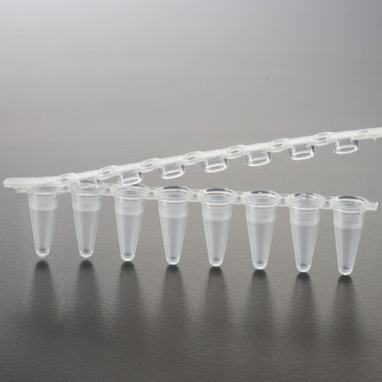 0.1ml qPCR 8-Tube Strips, Clear, Optical Caps (120 Strips)