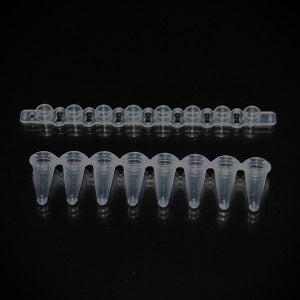 8-Tube qPCR Strips, Clear, Optical Caps, 0.1ml (120 Strips)