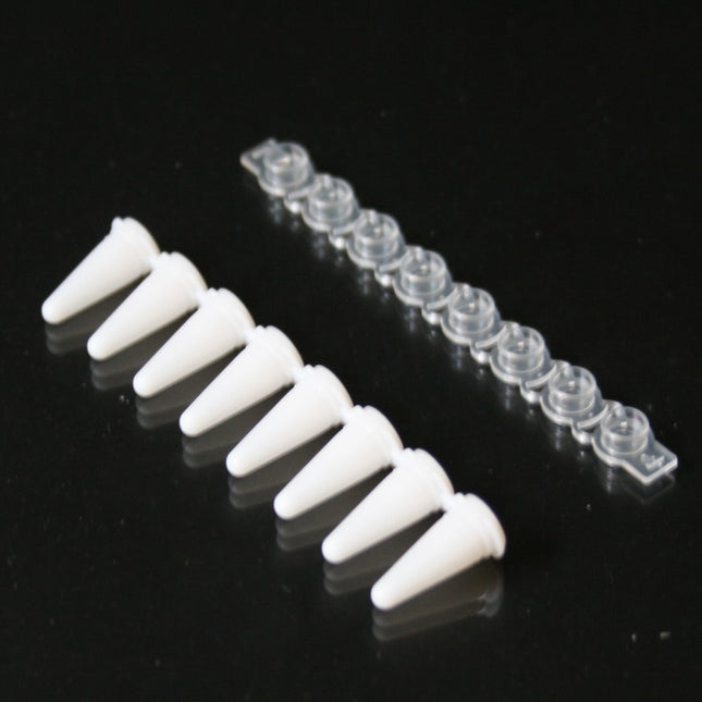 0.2ml qPCR 8-Tube Strips, White, Optical Caps (120 Strips)