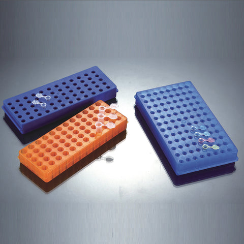 96-Well Microtube Racks of 2 Sides, Multicolor (2 Count)