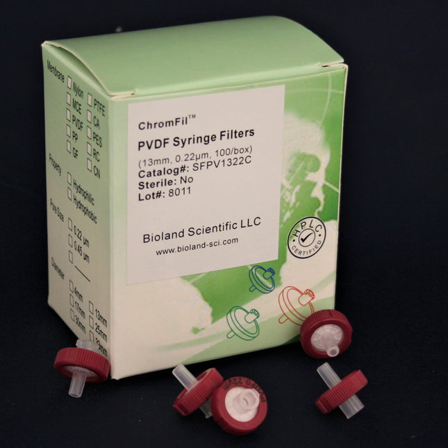 13mm PVDF Syringe Filters (Non-sterile, 0.22um pore size)