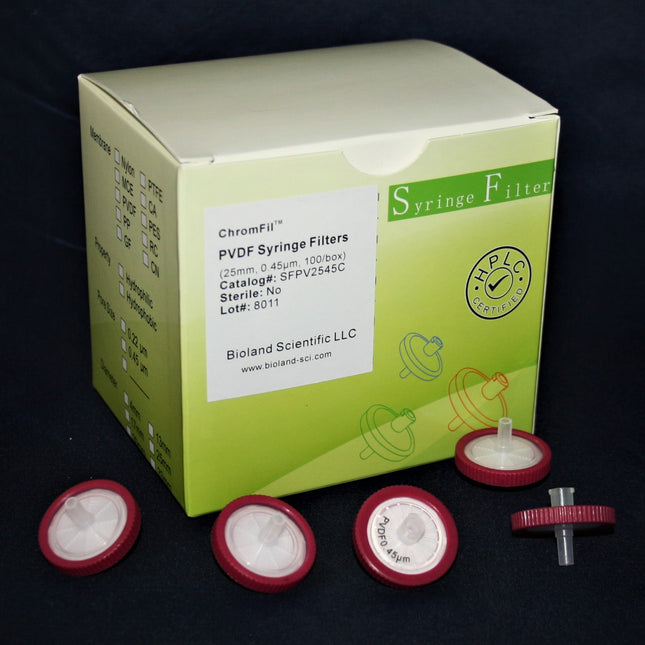 25mm PVDF Syringe Filters (Non-sterile, 0.45um pore size)
