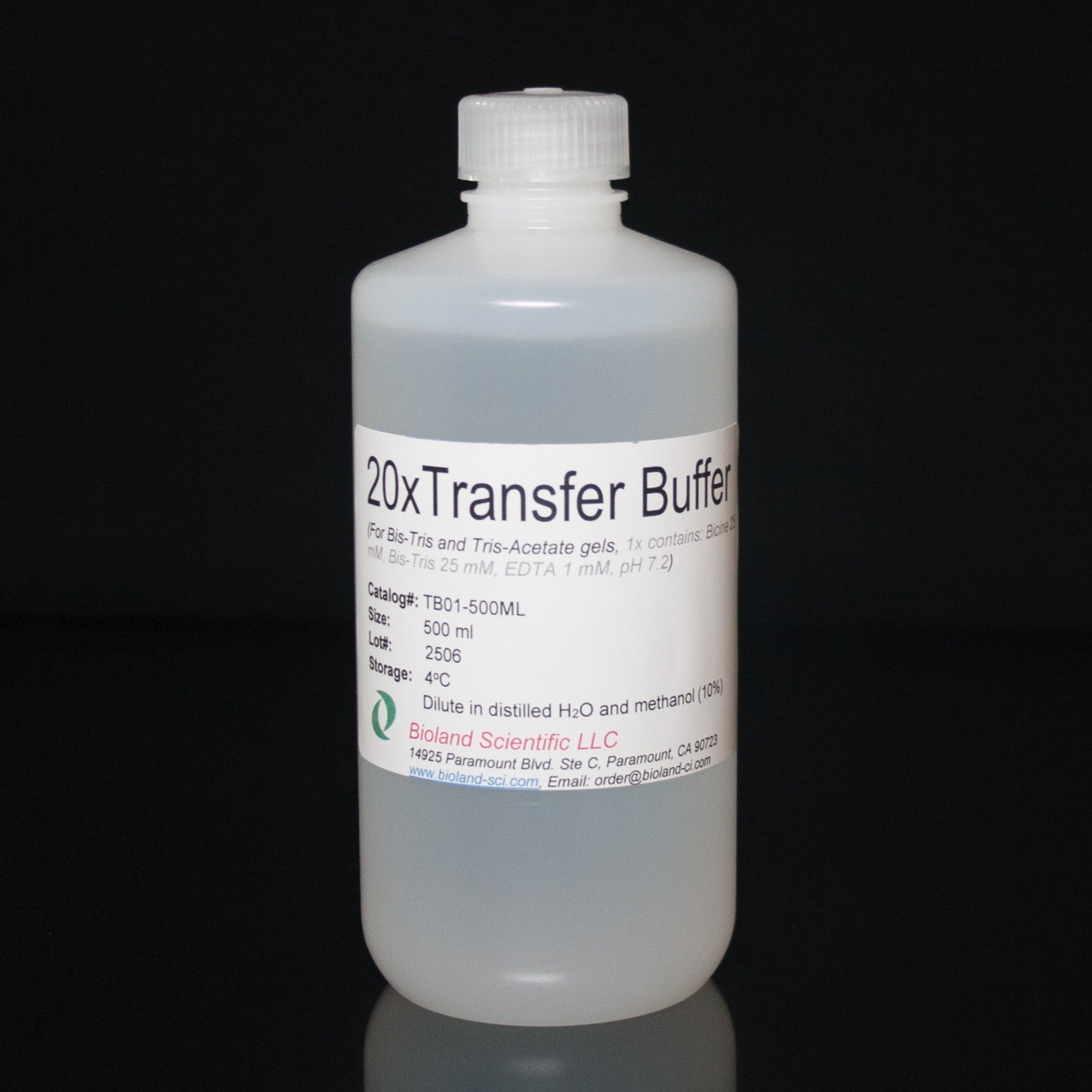 Transfer Buffer 20xTransfer Buffer for Bis-Tris Gels (500 ml) – Bioland Scientific LLC
