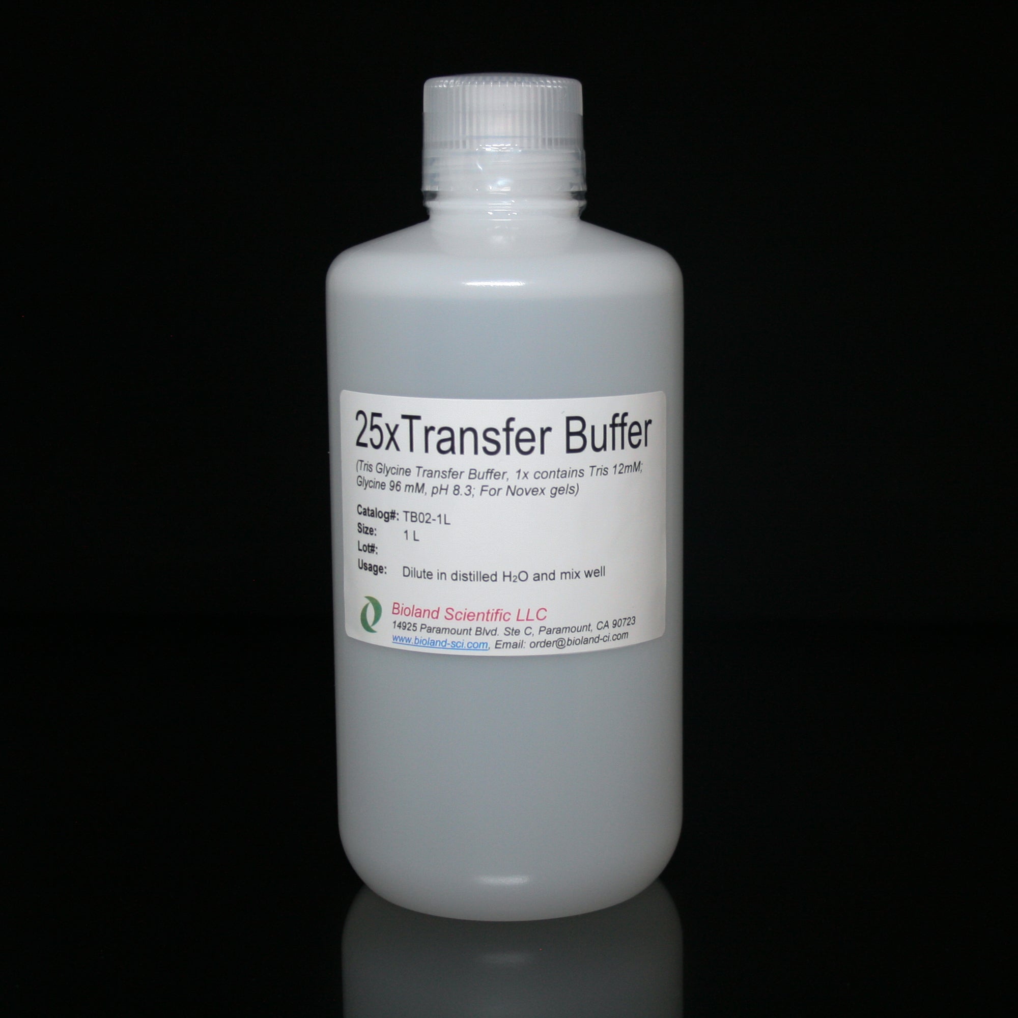 Transfer Buffer 25x Tris Glycine Transfer Buffer (1L) – Bioland Scientific LLC