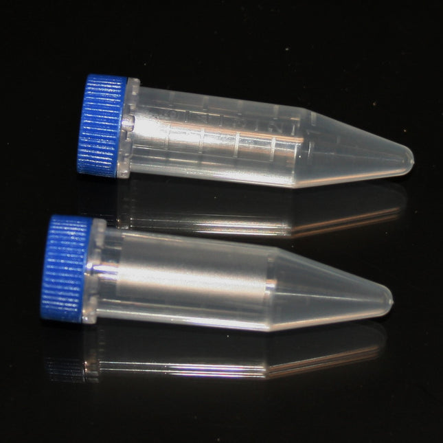 5 ml Screw Cap Conical Tubes, Sterile, w/o Rack (100 Count)