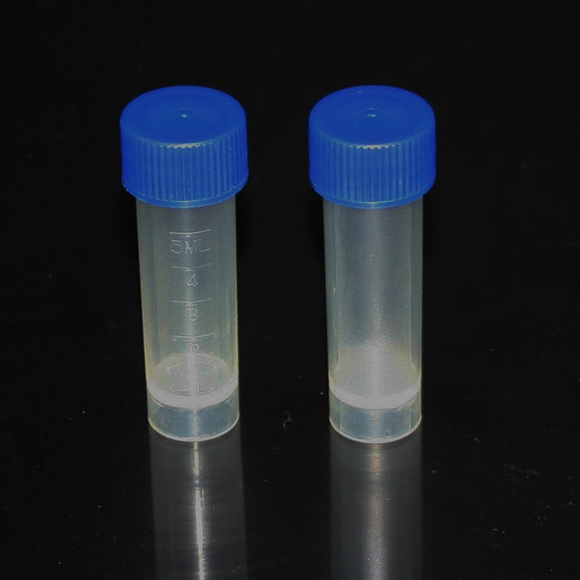 5 ml Self-standing Centrifuge Tubes, Sterile, w/o Rack (10 Bags of 100 Tubes, 1000 Total)