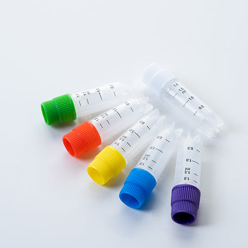 CryoKing 2ml External Thread Cryovials, Sterile, White Cap (100 Count)