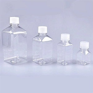 125ml PET Media Bottles, Sterile (96 Count)